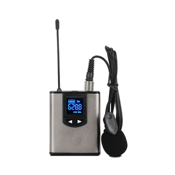 UHF Brezžični Mikrofonski Sistem Mini Lavalier Mikrofon s Bodypack Prenosni Sprejemnik in Mini Sprejemnik za Poučevanje Predavanje