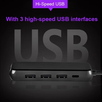 USB C Laptop Priklopne Postaje USB HDMI je združljiv RJ45 PD SD/TF Zvezdišče USB za Prenosni računalnik Macbook Pro HP DELL Površine Samsung S8Dock