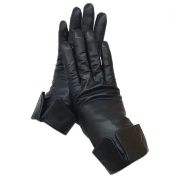 Usnjene rokavice 2020 nov slog, dame ovčje kože črne rokavice usnje moda pozimi toplo, lepo brezplačna dostava pravega usnja.