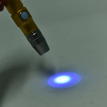UV Lučka za Ultravijolično Mini UV LED Svetilka Denar Detektor UV Sušenja UV Svetlobe LED, Fluorescentne Jade USB za Polnjenje 3 Način 365nm