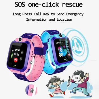 V12 Otroci je Pametno Gledati otroci SOS Telefon Watch Pametno Gledati Za otroke S Kartice Sim 2G Foto Nepremočljiva IP67 Darilo Za IOS Android