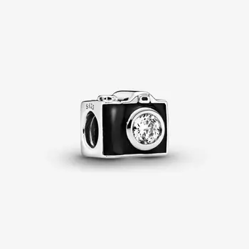Vintage Fotoaparat čarobne gumbe za Nakit Kar Ustreza Zapestnico Pandora 925 Sterling Srebro Čustveno Posnetke Kroglice Berloques