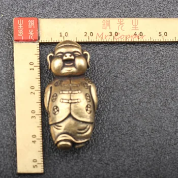 Vintage Medenina Bogastvo Gospod Prašičev Miniaturne Figurice Srečen Namizni Okras Doma Okraski Baker Kitajski Slog Obesek Za Ključe, Obeski