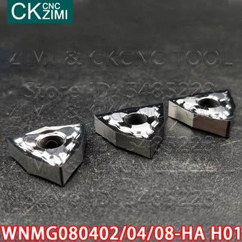WNMG080402-HA H01 WNMG080404-HA H01 WNMG080408-HA H01 Obračanja karbida vstavi Rezalno rezilo CNC obdelovalni WNMG za aluminij