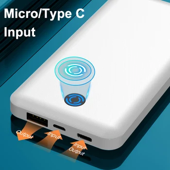 YKZ Mini Power Bank 10000mah Prenosni USB Mikro Powerbank Hitro Polnjenje Mobilnega Telefona Polnilnik Tipa C Vrata, Zunanje Baterije