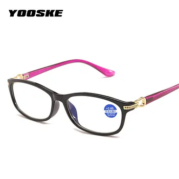 YOOSKE Modra Svetloba Blokiranje Obravnavi Očala Ženske Obrezovanje Računalnik Očala Pregleden Presbyopia Očala 1.0 1.5 2.0 2.5 3.0