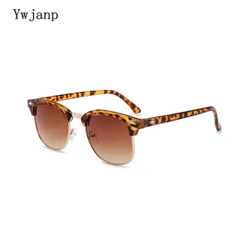 Ywjanp oblikovalec blagovne Znamke sončna očala Moških Klasičnih UV400 Ogledalo Lady sončna Očala Moški Ženski L rayed majhnosti Vroče Pol Okvir ženske