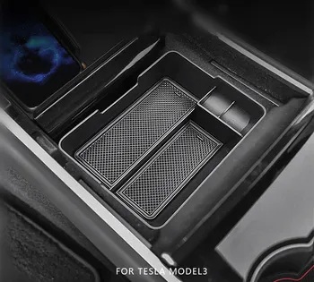 Za Tesla Model 3 BlueStar 2017 2018 2019 Dodatki Avto Centralne Armrest Škatla Za Shranjevanje Auto Posodo Rokavice Organizator Primeru