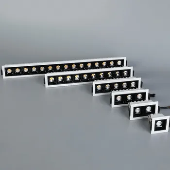 Zatemniti LED Downlight Spot Light line lightbar ustvarjalne linearni dolg trak CRI>85 dnevna soba, hodnik luči Vgradne Luči