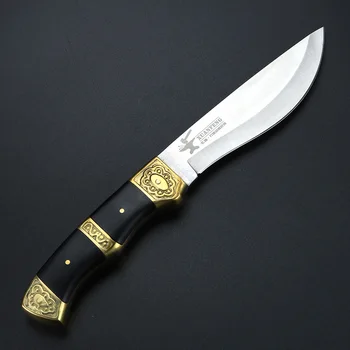 Zunanji Lovski Nož za Kampiranje Nož Japonski Ogledalo Svetlobo, Visoko Kakovostnega Jekla Ribolov, Pohodništvo Tour Noži z Ročno Orodje Tulec