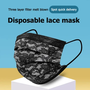 Čipke Vzorec Enkratno uporabo medicinske Masko 3 Plast Zaščite Dihanje Masko Dustproof Masko Usta kirurške Maske Masque